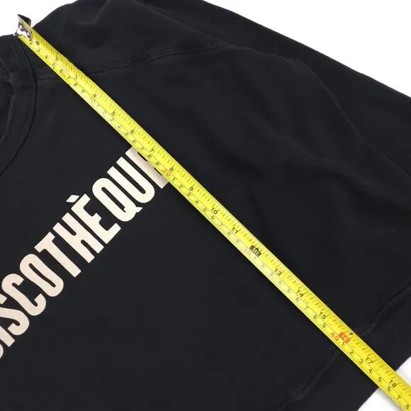 CLARE V. Discothèque Sweatshirt Crop Sweater Black Minimal French Girl Casual - Picture 4 of 9